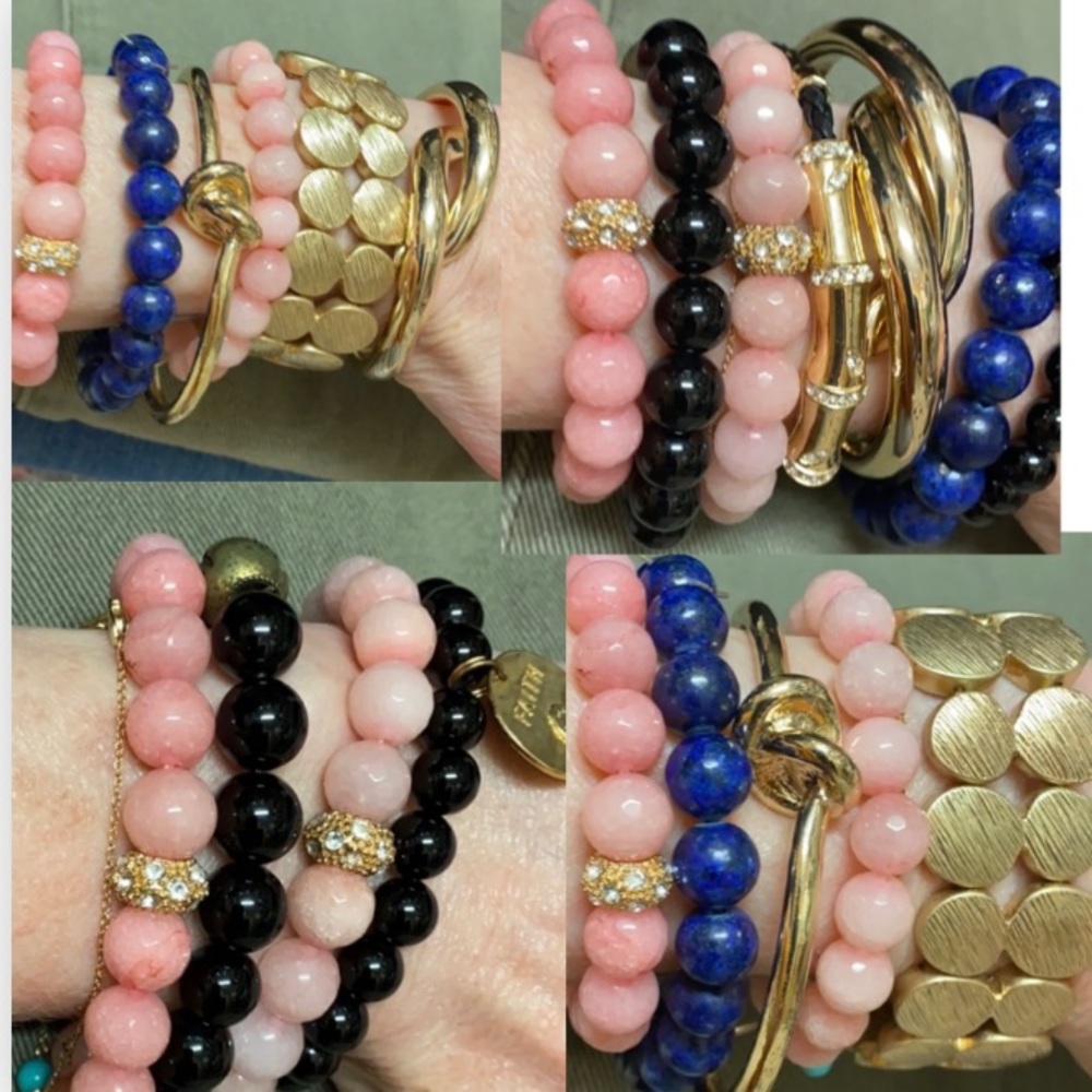 ✅2 Pink crystal beaded bracelets. Offers Welcomed. - Picture 4 of 14